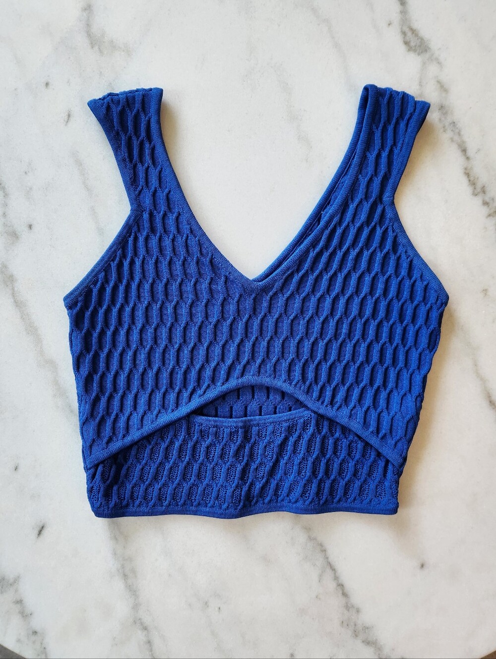 Jonathan Simkhai Blue Knit Crop Top Size XS